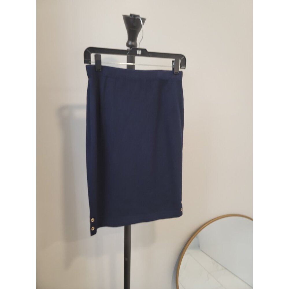 St. John Collection By Marie Blue Knit Skirt Size 4